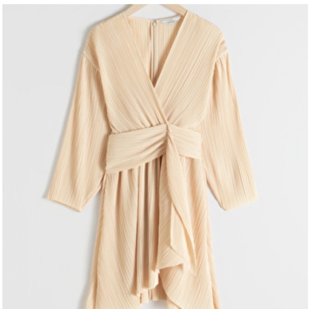 And Other Stories Plisse Pleated Recycled Dress